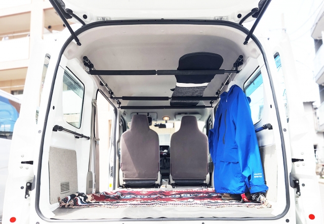 エブリイ DA17 NV100 バモスホビオ 軽バン サイドバー&高低ワンタッチバー3本セット